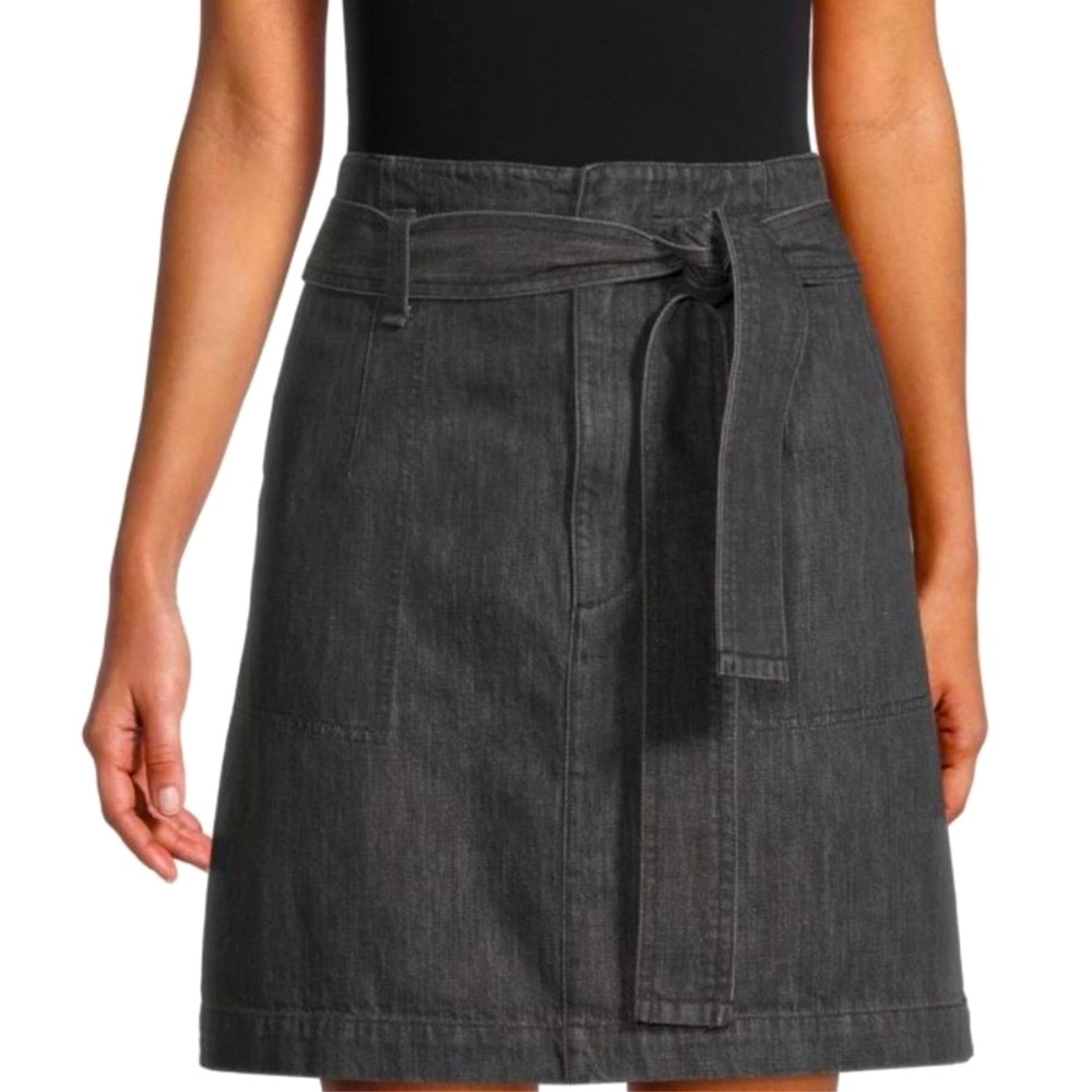 NWT RAG & BONE NEW YORK Super High-Rise Belted Darted Denim Skirt Size 29